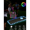 thumbnail image 4 of 9.8ft/11.8ft 30/36 LEDs Cornhole Lights 2 Sets 16 Color RGB Remote Control Cornhole Edge and Ring Lights 4 Modes IP68 Waterproof Cornhole Night Light for Kids Playing Cornhole Game, 4 of 11