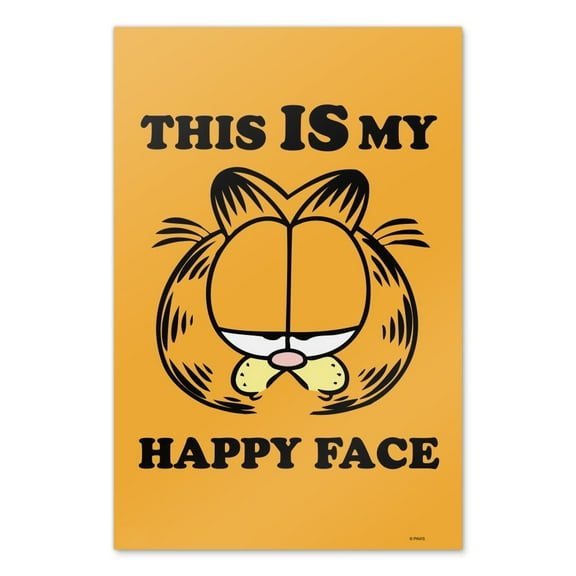 Garfield This IS My Happy Face Wall Art Picture Paper Poster Décor Home Decoration
