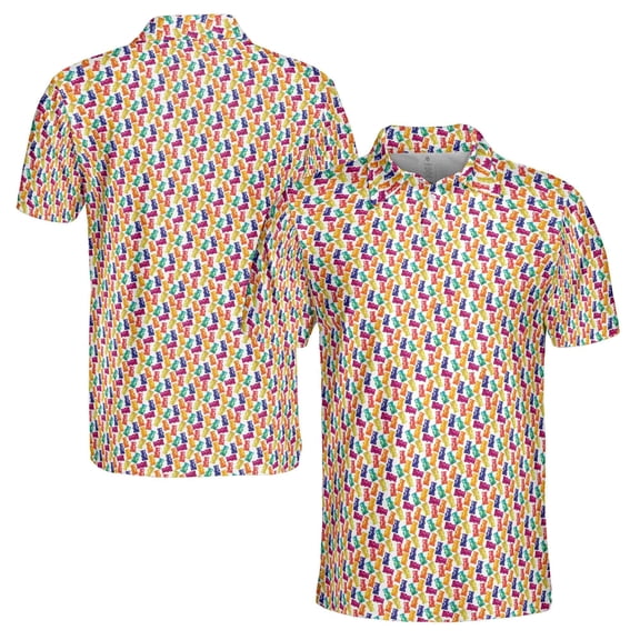 Funny Gummy Colorful Bear Gift Golf Men's Polo Shirt S-5XL