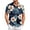 Blue, variant on Men's Hawaiian Shirt Short Sleeve Button Down Black White Palm Tree Print Casual Aloha Shirt with Chest Pocket Classic beachwear Beach Travel Vacation Shirts