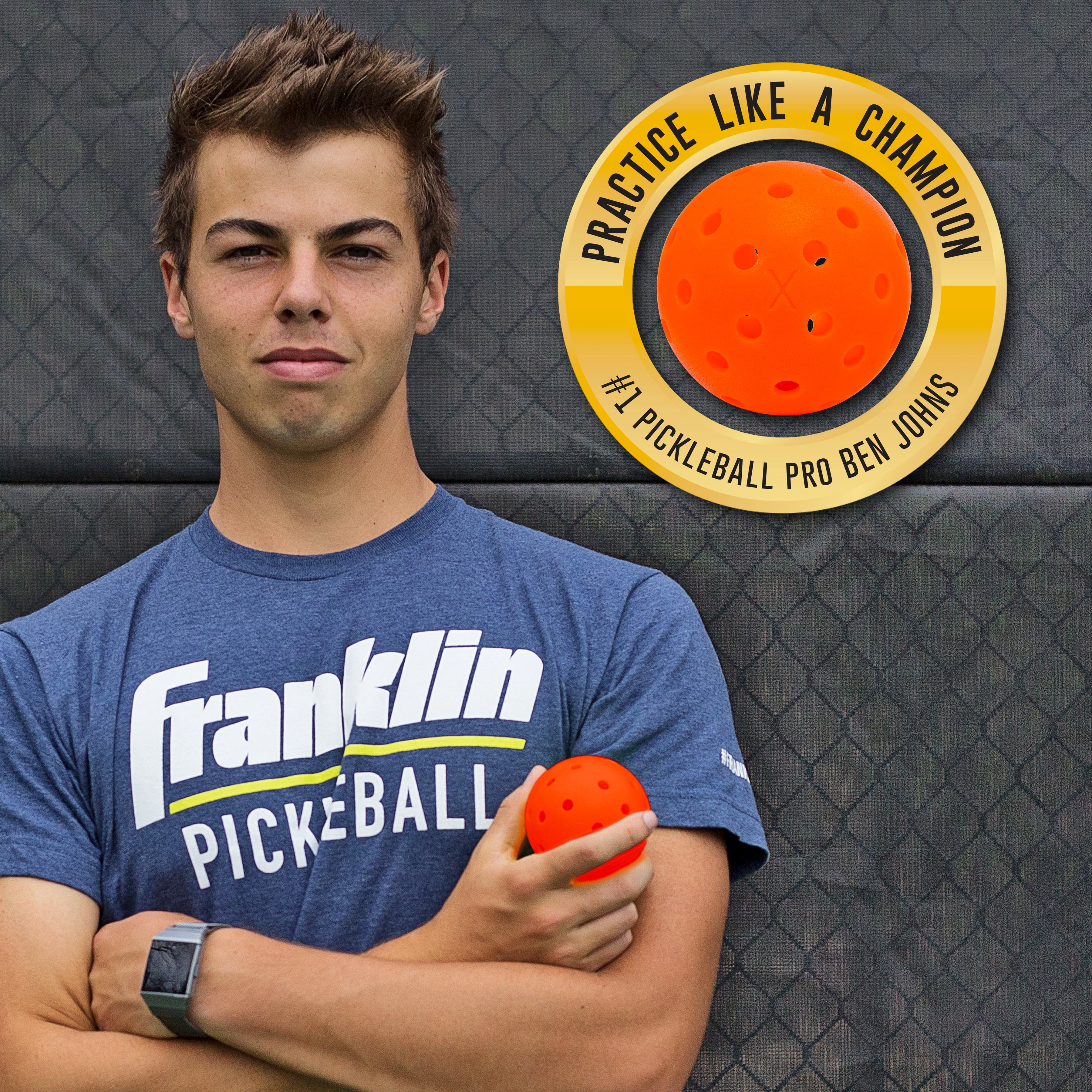 (3 pack) Franklin Sports X-40 Outdoor Pickleballs - Official Size - Ember - 100 Pack
