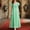 *Green, variant on U Women's Print Square Neck Midi Dress,Short Puff Sleeve Empire Waist Tunic Long Swing Dress Coffee,Womens Plus L