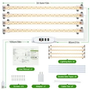 GPED Grow Lights, LED Plant Growing Lamp, 3000K Full Spectrum Grow Light Strips for Indoor Plants with 3/9/12H Auto Timer & 10 Dimmable Levels, LED Growth Light for Green House, Seedlings, Hydroponic