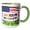 Green/White, variant on 3drose, Jackson, Mississippi. the American Flag. Cool Patriotic Family Gift, 11oz Two-tone Yellow Mug