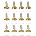 thumbnail image 1 of 12pcs Transparent Candy Boxes Large Capacity Golden And Silver Plated Plastic Candy Jars For Home Party Baby Shower, 1 of 5