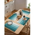 thumbnail image 4 of Farmhouse Ombre Turquoise Wood Placemats Set of 6 Washable Table Mats for Kitchen Dining Table, Heat-Resistant Cotton Linen Place Mats for Indoor Outdoor Parties Holiday Decoration, Rustic Retro Barn, 4 of 6