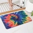 thumbnail image 4 of Colorful Tie Dye Pattern Bathroom Rugs Mat,Non Slip Microfiber Bathroom Rug,Rubber Backing,Soft Bathroom Mats for Bathroom Floor,Tub and Shower,17x27in(43x68cm), 4 of 5