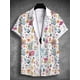 thumbnail image 2 of Camisa hawaiana de verano, camisa unisex con estampado de conejo, huevo, feliz Pascua, cuello vuelto, calle, exterior, manga corta, abotonada, ropa para hombre, 2 of 4