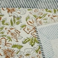 thumbnail image 4 of Hand Block Print Waffle Weave Towel – Fabdivine 100% Premium Cotton, 17" x 32", Set of 8, Papaya Leaf, 4 of 5
