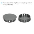 thumbnail image 4 of Uxcell 64PCS 45mm Tapones de Plástico Gris Oscuro, Tapas de Agujeros de Panel Tipo Flush, 4 of 6