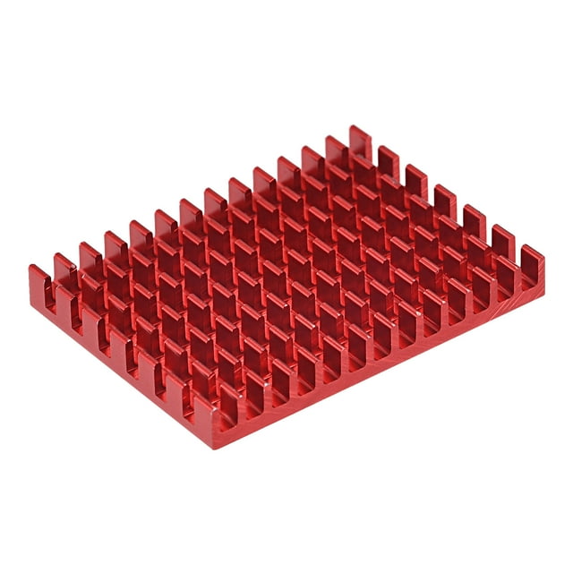 Unique Bargains Radiateur Électronique Radiateur en Aluminium 30x40x5mm Rouge Pack de 6