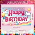 thumbnail image 2 of Unicorn Themed Banner Rainbow Design Magical Birthday Backdrop Colorful Balloons Star Decorations Kids Celebration Background for Kids Birthday Party Unicorn Themed Party Girls Birthday Celebration, 2 of 3