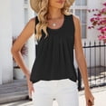 thumbnail image 4 of Sngxgn Womens Tank Tops V Neck Casual Sleeveless Camisole Blouses Summer Basic Tank Shirt(Black,S), 4 of 6