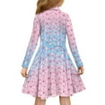 thumbnail image 3 of DISNIMO Axolotl Dress for Girls 9-10 Dresses Kids Flower Dress for Girls Midi Dresses Girls Skater Dress for Girls Long Sleeve Swing Dress Girls Button Down Dress Child Collar Dress Girls Soft, 3 of 7