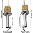 thumbnail image 5 of 4 Pcs Stainless Steel Cork Olive Oil Pourers Oil Bottle Spouts Vinegar Dispenser with Hinged Flip Top Cap for Wine, Syrup, Liquor, 5 of 5