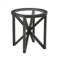 thumbnail image 5 of ZHAOXIXING Round Glass Coffee Table with Solid Wood Base, 5 of 11