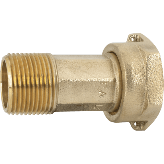 Legend Valve 3/4" T-4214NL No Lead MNPT x AWWA Meter Coupling in Brass - 313-124NL