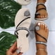 thumbnail image 1 of Zapatos de verano con punta de clip para mujer Sandalias de playa informales con diamantes de imitación Wmkox8yii  ytu9281, 1 of 9
