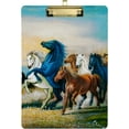 thumbnail image 1 of ZHANZZK Colorful Seven Running Horses Clipboard Hardboard Wood Nursing Clip Board and Pull for Standard A4 Letter 13x9 inches, 1 of 7