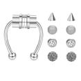 thumbnail image 1 of Anillo  Piercing falso magnético punk Regalos para hombres Mujeres Plata Sunnimix  Anillo de nariz falso, 1 of 8