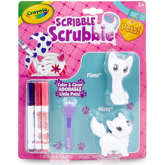 Crayola Scribble Scrubbie Pets, Gatos, Juguetes para Niños, Regalo para Niños, Edad 3, 4, 5, 6