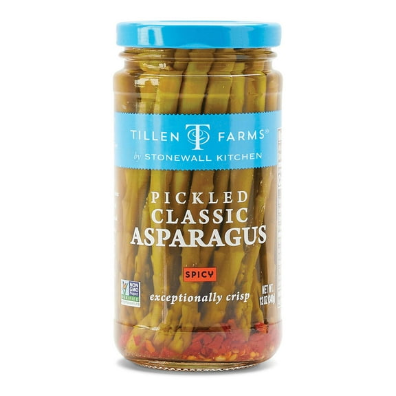 Tillen Farms Pickled Crispy Asparagus Hot and Spicy 12 oz