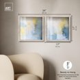 thumbnail image 5 of Faint Serenity Duet Shadowbox Print Blue And Sage Wall Decor Set by Art Remedy, Blonde Frame, 16 x 16, 5 of 6