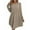 Khaki, variant on SwiftWear Women's Casual Long Sleeve Crew Neck Plus Size Dress - Ribbed Knit Pleated Tunic Dresses S-3XL, Fall Winter Comfy Outfit​