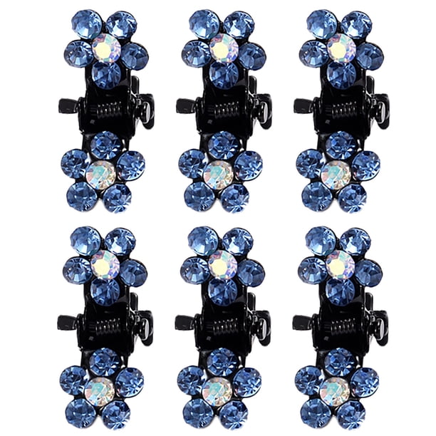 Pinzas con diamantes de imitación, mini pinzas antideslizantes, pinzas metálicas con purpurina, pinzas para el pelo