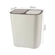 thumbnail image 3 of Contenedor de basura doble, húmedo y seco, para reciclaje de residuos clasificados de cocina Blanco, 3 of 3