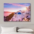 thumbnail image 3 of wall26 Canvas Print Wall Art Vibrant Sunset Pastel Santorini Greece Nature Wilderness Photography Realism Rustic Scenic Landscape Earth Panorama Colorful for Living Room, Bedroom, Office - 12"x1, 3 of 5