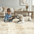 thumbnail image 6 of Area Rug Living Room Rugs: 8x10 Machine Washable Rug Large Abstract Modern Soft Non Slip Carpet Indoor Thin Low Pile Carpets for Bedroom Under Dining Table Home Office Farmhouse Decor Beige, 6 of 7