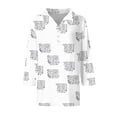 thumbnail image 4 of DENGDENG Women's Tops 3/4 Sleeve Loose Fit Collared Button Down Shirts Summer Henley V Neck Tunic Casual T-Shirts Lightweight Trendy Geometric Print Blouse Multicolor L, 4 of 5