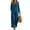 Blue, variant on Women's 2 Piece Outfits Casual Lapel Half Zip Sweatshirts and Wide Leg Pants Tracksuit Sets