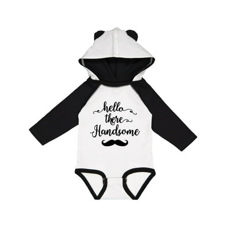 

Inktastic Hello Handsome Gift Baby Boy Long Sleeve Bodysuit