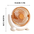 thumbnail image 4 of AuroraX Orange Desk Fans Personal Cooling Small Fan Portable Rechargeable Quiet Adjustable Speeds Strong Airflow Desktop Fan for Office, 4 of 6