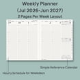 thumbnail image 4 of POPRUN Academic Planner 2026-2027, 8.5"x 10.5", (Jul.26-Jun.27) Weekly Monthly Appointment Book with Hourly Time Slots, Hardcover Spiral Bound, 100GSM Thick Paper - Midnight Green, 4 of 9