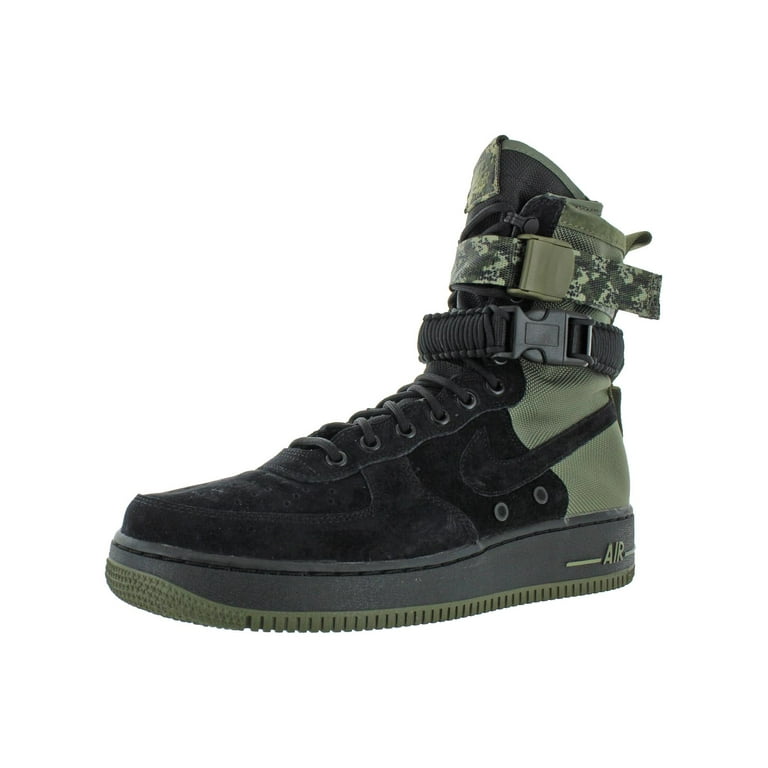 wanhoop Bully Verspreiding Nike Men's Sf Air Force 1 Black / Medium Olive Mid-Calf Leather Boot - 9.5M  - Walmart.com