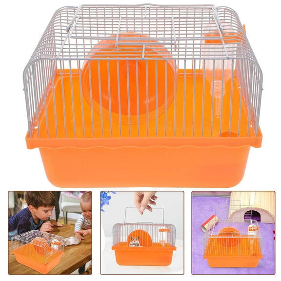 HEALEEP 1Set Hamster Cage for Travel Carry Home Use Small Pets 11.4X6.7X6.1In