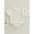 thumbnail image 4 of Seyurigaoka Baby Girls Boys Romper Tops Short Sleeve Crew Neck Dinosaur Print Summer Bodysuit for Casual Daily, 4 of 9