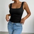 thumbnail image 2 of Women's Ribbed Tank Tops Ribbed Sleeveless Sleep Tanks for Women Womens Tank Top Undershirt Summer Tank Tops for Women Racerback Basic Tank Womens Layering Tank Tops Black L, 2 of 9