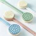 thumbnail image 4 of Ounissouiy Cepillo de baño Mango largo Cuerpo de plástico Espalda Brazo Piernas Exfoliar Ducha Depurador Colgando Hogar Spa Limpieza Azul Type2 NO2 Ounissouiy HA063304-03B, 4 of 6