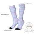 thumbnail image 4 of Naloa Striped Gradient Thigh High Socks Extra Long Stretchy Sock Women Over Knee High Opaque Stocking Daily Wear, 4 of 6