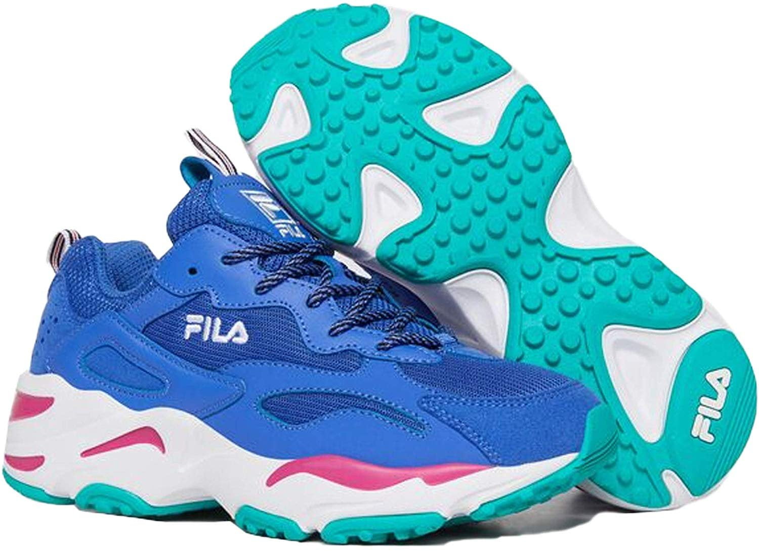 Fila Kids Ray Tracer Sneakers Amparo Blue/White/Pool Green, Numeric_6 ...