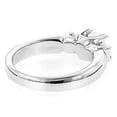 thumbnail image 2 of Ladies Thin 18K Natural Diamond Three Stones Engagement Ring (White Gold Size 4.5), 2 of 3