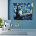 thumbnail image 2 of Tapiz De Cielo Estrellado, Alfombra De Pared, Manta Colgante, Colcha De Dormitorio, Arte, Decoración Del Hogar Likrtyny Arte Deco, 2 of 7