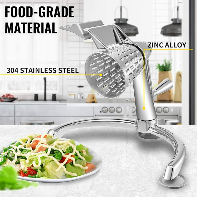 Pheonix Group Plastic Stainless Steel 4 in 1 Multi-Functional Drum Rotary  Vegetable Cutter, Shredder, Grater & Slicer | Slicer Dicer with High Speed