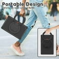 thumbnail image 3 of Dteck Kids Case for Galaxy Tab A7 10.4 2020 T500 T505 Rugged Kickstand with Pencil Holder Shockproof Heavy Duty Hybrid Three Layer Armor Silicone PC Tablet Cover, black, 3 of 6