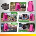 thumbnail image 5 of Wakeman Outdoors Camping Toilet Set - Pop Up Privacy Tent and Portable Toilet for Adults, Pink, 5 of 7