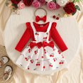 thumbnail image 2 of CAUYDY Preemie Girl Clothes Set Infant Girls Long Sleeved Romper Newborn Fall Winter Bodysuit Baby Picture Outfit 3 6 9 Months 1T 2T Sizes 0-3 Months,Red, 2 of 9